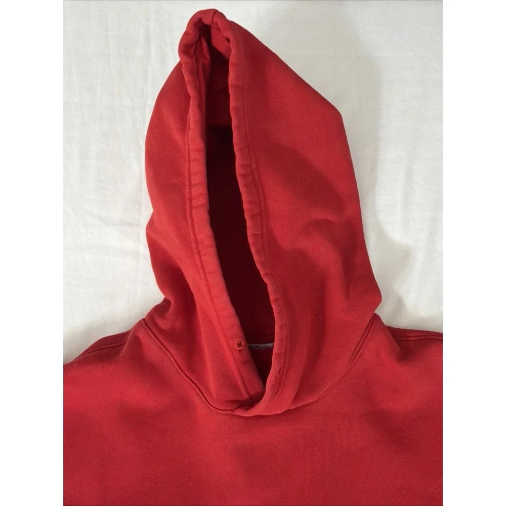 Adidas Originals Hoodie Sweatshirt Mens Small Red Trefoil‎ Logo Fleece Pullover